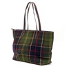 Barbour Checked Logo-Detailed Top Handle Bag