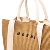 Marni Logo Embroidered Woven Tote Bag