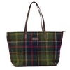 Barbour Checked Logo-Detailed Top Handle Bag