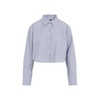 Acne Studios Striped Long-Sleeved Cropped Shirt