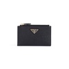 Prada Logo-Plaque Zipped Card Holder