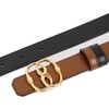 Bally Logo Plaque Buckled Reversible Belt