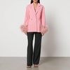 Sleeper Girl With Pearl Feather-Trimmed Crepe Blazer - XS