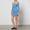 Stine Goya Kitty Logo Denim Mini Dress - XS