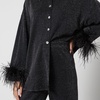 Sleeper Feather-Trimmed Lurex Party Pyjama Set - XS