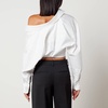 Alexander Wang Cropped Cotton-Poplin Wrap Shirt - US 0/UK 4