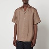 Lanvin Printed Silk-Satin Bowling Shirt - 38"/S