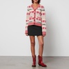 Ganni Jacquard-Knit Logo Cardigan - XXS