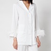 Sleeper Feather-Trimmed Crepe de Chine Pyjama Set - XS