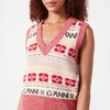 Ganni Jacquard-Wool Vest - XXS