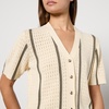 Anine Bing Camryn Cotton-Blend Pointelle-Knit Cardigan - XS