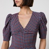 Ganni Gingham Seersucker Blouse - EU 38/UK 10