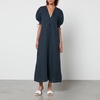 Sleeper Garden Linen Midi Dress - XS