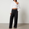 Alexander Wang Cropped Cotton-Poplin Wrap Shirt - US 0/UK 4