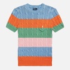 Polo Ralph Lauren Striped Cable-Knit Short-Sleeve Jumper - XL