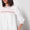 Batsheva Pauline Smocked Cotton-Poplin Mini Dress - US 6/UK 10