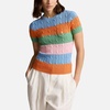 Polo Ralph Lauren Striped Cable-Knit Short-Sleeve Jumper - XL