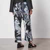 Stine Goya Isra Floral-Jacquard Wide-Leg Trousers - XS