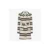 Escher Stripes Belted Womens Mac Jacket