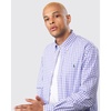 Mens Long Sleeved Button Down Check Shirt With Polo Pony