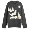 Beams Plus Intarsia Wolf Jumper