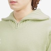 Auralee Wool Soft Cord Quarter Zip Sweat