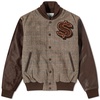 Billionaire Boys Club Leather Sleeve Varsity Jacket