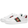 GUCCI White Multicolor Leather Sneakers for Men