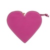 Funny Heart Shocking Pink Leather Coin Purse