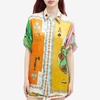 Rummy Oversized Printed Silk-Satin Shirt