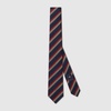 Horsebit striped silk jacquard tie