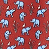 Silk Elephant Print Tie