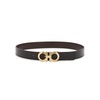 Gancini black reversible leather belt