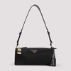 Prada Logo Plaque Zip-Up Shoulder Bag