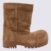 Beige Alaska Fur High Boots