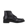 Men's Leather Lace-Up Boots with Triangle Logo