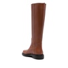 logo-plaque knee boots