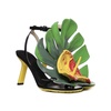 Petal Monstera Leather Sandals