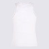 White And Black Cotton Tank Top