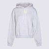 Light Grey Cotton Terry Hoodie Sweatshirt