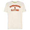 White T-shirt Man Red Bombardino & Slittino Print