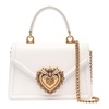 Small Devotion Metallic Leather Top Handle Bag