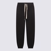 Black Cotton Track Pants