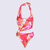 Hot Pink One Piece Beachwear