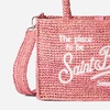 Colette Pink Raffia Handbag With Saint Barth Embroidery