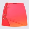 Hot Pink Stretch Double Ring Mini Skirt