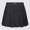 Indigo Cotton Denim Mini Skirt