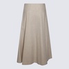 Beige Wool Skirt