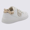 Pinko White And Gold Sneakers