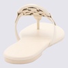 Cream Leather Miller Flats